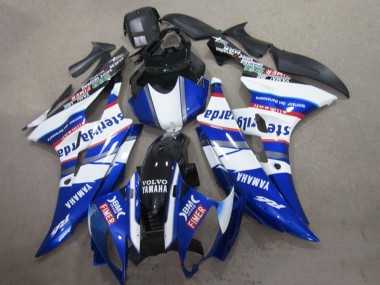 Online 2006-2007 Yamaha YZF R6 Motorcycle Fairings - White Blue Red Sterilgarda Volvo Fimer Canada