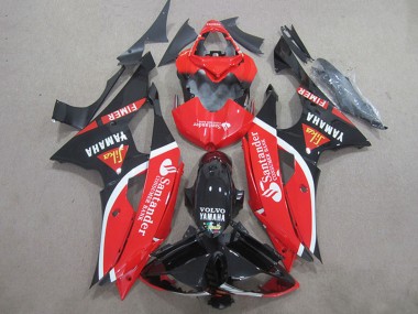Online 2008-2016 Yamaha YZF R6 Motorcycle Fairings - Red White Glossy Black Volvo Santander Fimer Canada