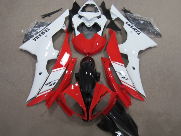 2008-2016 Yamaha YZF R6 Abs Fairings - White Red Glossy Black Canada