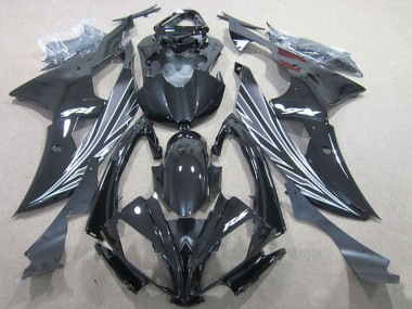 Online 2008-2016 Yamaha YZF R6 Motorcycle Fairings - Glossy Black White Stripe Canada