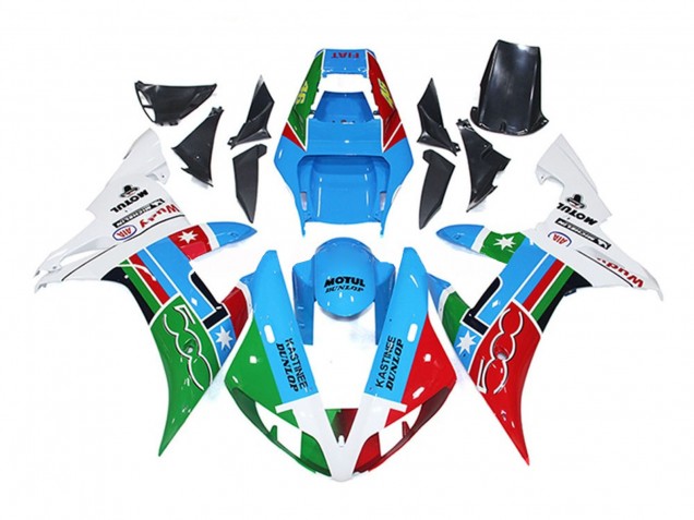 500 Light Blue 2002-2003 Yamaha R1 Motorcycle Fairing 500 Light Blue 2002-2003 Yamaha R1 Motorcycle Fairing