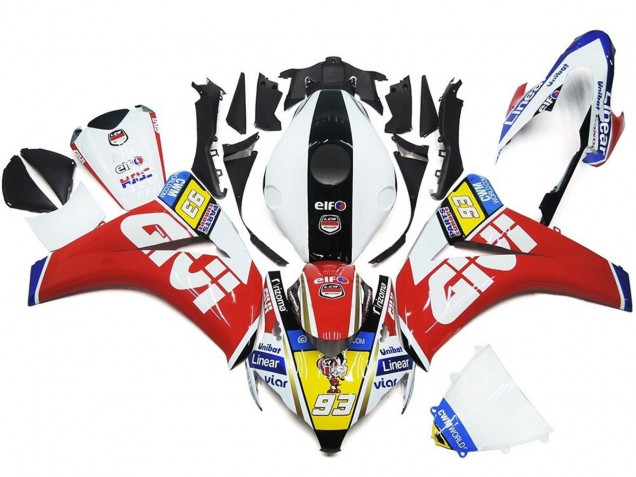 93 Number White and Red 2008-2011 Honda CBR1000RR Motorcycle Fairing 93 Number White and Red 2008-2011 Honda CBR1000RR Motorcycle Fairing