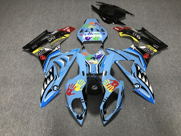 Alien Blue and White 2009-2014 BMW S1000RR Motorcycle Fairing Alien Blue and White 2009-2014 BMW S1000RR Motorcycle Fairing