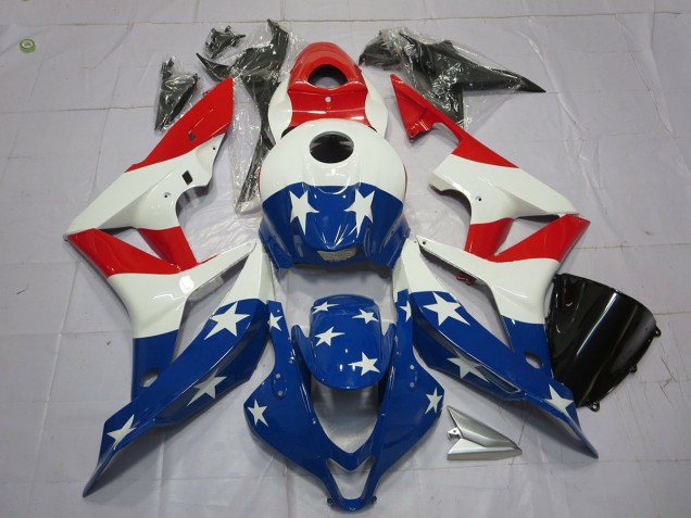 American Flag 2007-2008 Honda CBR600RR Motorcycle Fairing American Flag 2007-2008 Honda CBR600RR Motorcycle Fairing