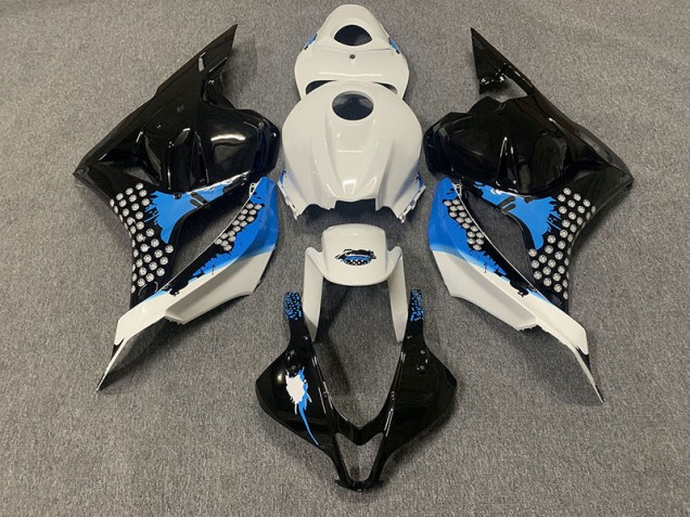 Black Blue and White 2009-2012 Honda CBR600RR Motorcycle Fairing Black Blue and White 2009-2012 Honda CBR600RR Motorcycle Fairing