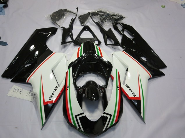 Black Tri Color 2007-2014 Ducati Ducati 848 1098 1198 Motorcycle Fairing Black Tri Color 2007-2014 Ducati Ducati 848 1098 1198 Motorcycle Fairing