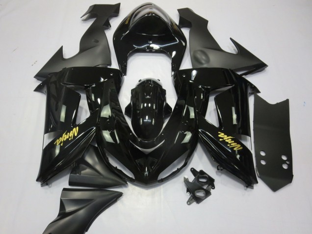 Black and Gold 2006-2007 Kawasaki ZX10R Motorcycle Fairing Black and Gold 2006-2007 Kawasaki ZX10R Motorcycle Fairing