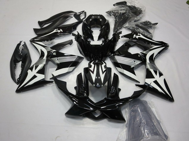 Black and White 2009-2016 Suzuki GSXR 1000 Motorcycle Fairing Black and White 2009-2016 Suzuki GSXR 1000 Motorcycle Fairing