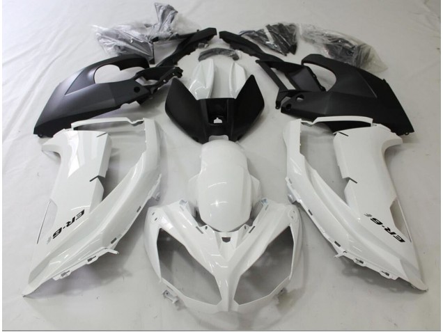 Black and White 2012-2016 Kawasaki Ninja 650R Motorcycle Fairing
