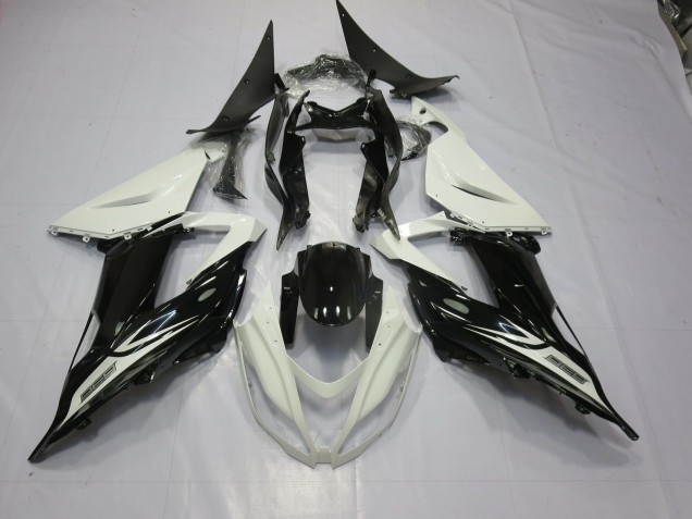 Black and White 2013-2018 Kawasaki ZX6R Motorcycle Fairing Black and White 2013-2018 Kawasaki ZX6R Motorcycle Fairing