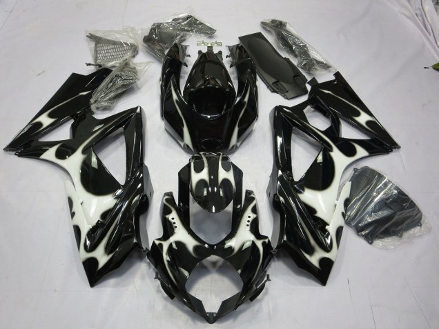 Black and White Design 2008-2010 Suzuki GSXR 600-750 Motorcycle Fairing Black and White Design 2008-2010 Suzuki GSXR 600-750 Motorcycle Fairing
