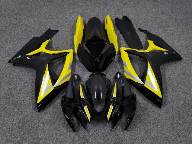 Black and Yellow OEM Style 2006-2007 Suzuki GSXR 600-750 Motorcycle Fairing Black and Yellow OEM Style 2006-2007 Suzuki GSXR 600-750 Motorcycle Fairing