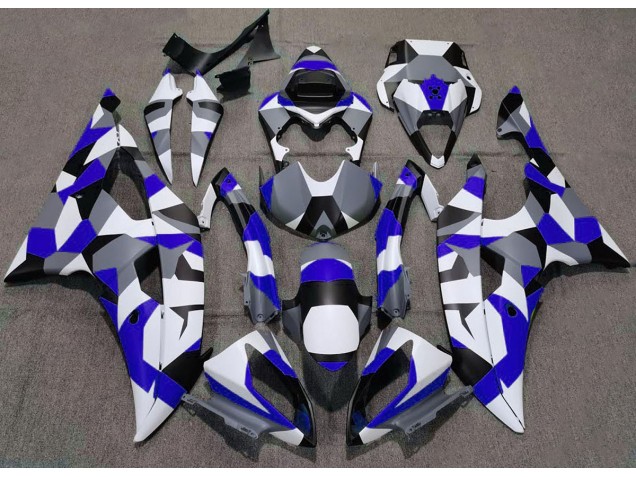 Blue Camo Plain 2008-2016 Yamaha R6 Motorcycle Fairing Blue Camo Plain 2008-2016 Yamaha R6 Motorcycle Fairing