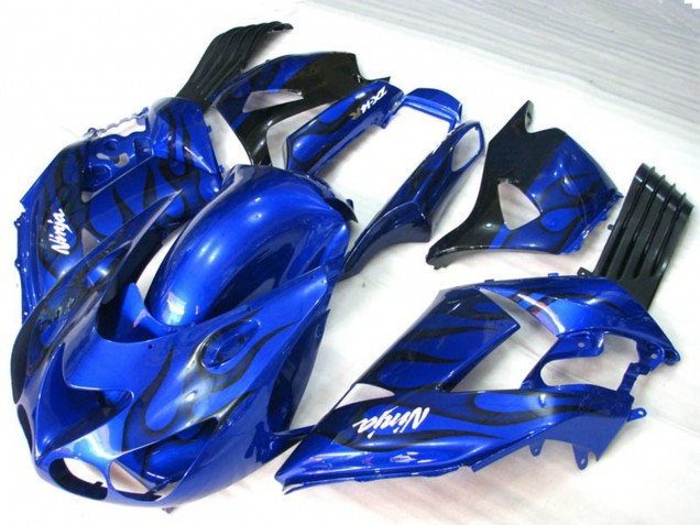 Blue Flame 2006-2011 Kawasaki ZX14R Motorcycle Fairing Blue Flame 2006-2011 Kawasaki ZX14R Motorcycle Fairing