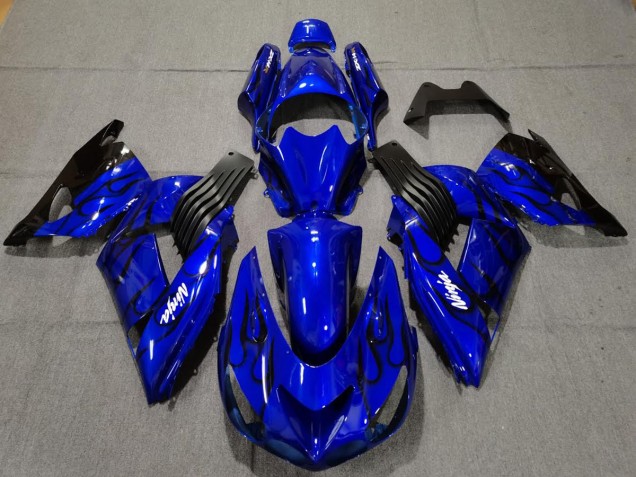 Blue Gloss 2006-2011 Kawasaki ZX14R Motorcycle Fairing Blue Gloss 2006-2011 Kawasaki ZX14R Motorcycle Fairing