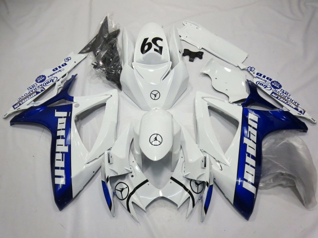Blue Jordan 2006-2007 Suzuki GSXR 600-750 Motorcycle Fairing Blue Jordan 2006-2007 Suzuki GSXR 600-750 Motorcycle Fairing