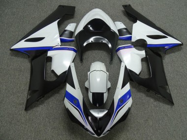 Blue White and Black 2005-2006 Kawasaki ZX6R Motorcycle Fairing