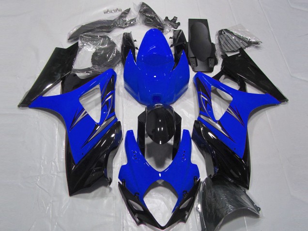 Blue and Black 2007-2008 Suzuki GSXR 1000 Motorcycle Fairing Blue and Black 2007-2008 Suzuki GSXR 1000 Motorcycle Fairing