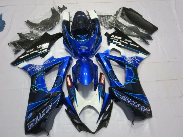 Blue and Black Corona 2007-2008 Suzuki GSXR 1000 Motorcycle Fairing Blue and Black Corona 2007-2008 Suzuki GSXR 1000 Motorcycle Fairing