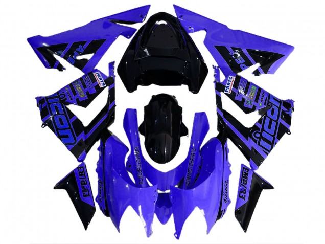 Blue and Black & Logos 2004-2005 Kawasaki ZX10R Motorcycle Fairing Blue and Black & Logos 2004-2005 Kawasaki ZX10R Motorcycle Fairing