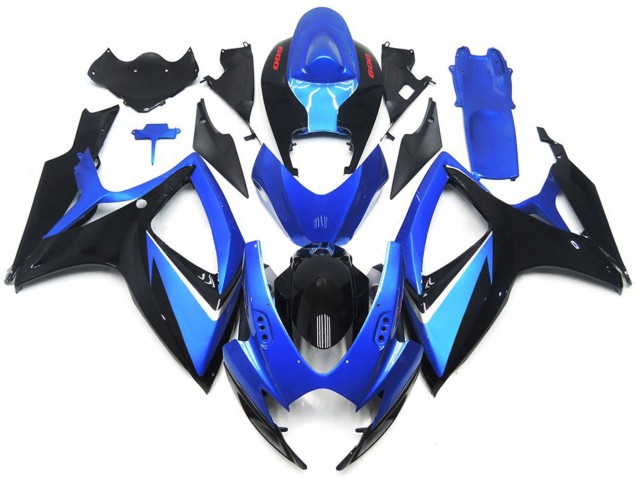 Blue and Black Special 2006-2007 Suzuki GSXR 600-750 Motorcycle Fairing Blue and Black Special 2006-2007 Suzuki GSXR 600-750 Motorcycle Fairing