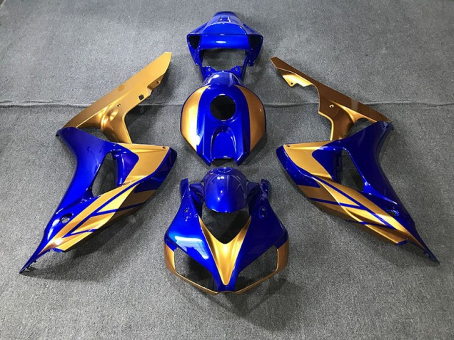 Blue and Gold 2006-2007 Honda CBR1000RR Motorcycle Fairing Blue and Gold 2006-2007 Honda CBR1000RR Motorcycle Fairing