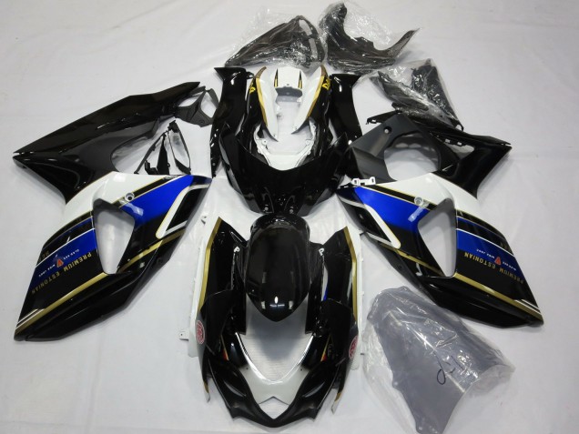 Blue and Gold 2009-2016 Suzuki GSXR 1000 Motorcycle Fairing Blue and Gold 2009-2016 Suzuki GSXR 1000 Motorcycle Fairing
