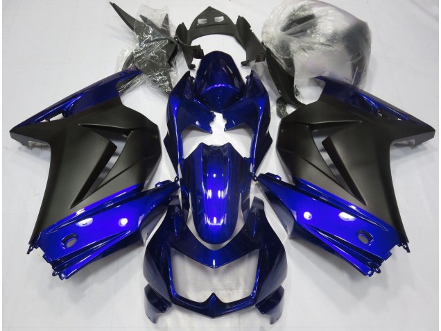 Blue and Matte Black 2008-2012 Kawasaki Ninja 250 Motorcycle Fairing Blue and Matte Black 2008-2012 Kawasaki Ninja 250 Motorcycle Fairing