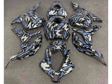 Blue and Silver Camo 2009-2012 Honda CBR600RR Motorcycle Fairing