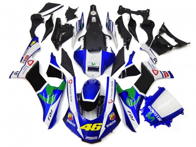 Blue and White 46 2015-2019 Yamaha R1 Motorcycle Fairing Blue and White 46 2015-2019 Yamaha R1 Motorcycle Fairing