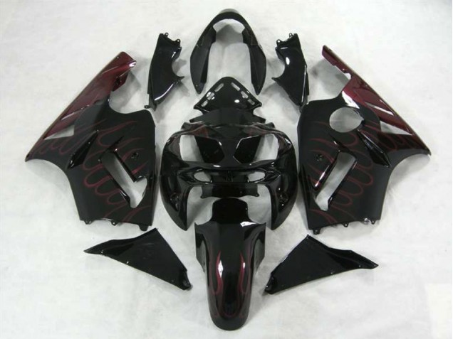 Burgundy Flame 2002-2005 Kawasaki ZX12R Motorcycle Fairing Burgundy Flame 2002-2005 Kawasaki ZX12R Motorcycle Fairing