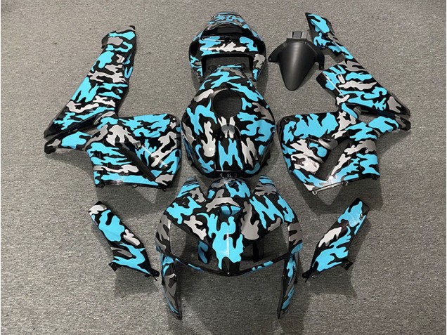 Camo & LIGHT CYAN 2005-2006 Honda CBR600RR Motorcycle Fairing Camo & LIGHT CYAN 2005-2006 Honda CBR600RR Motorcycle Fairing