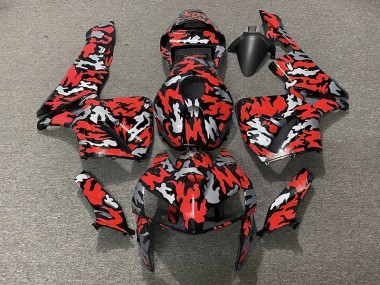 Camo & RED 2005-2006 Honda CBR600RR Motorcycle Fairing