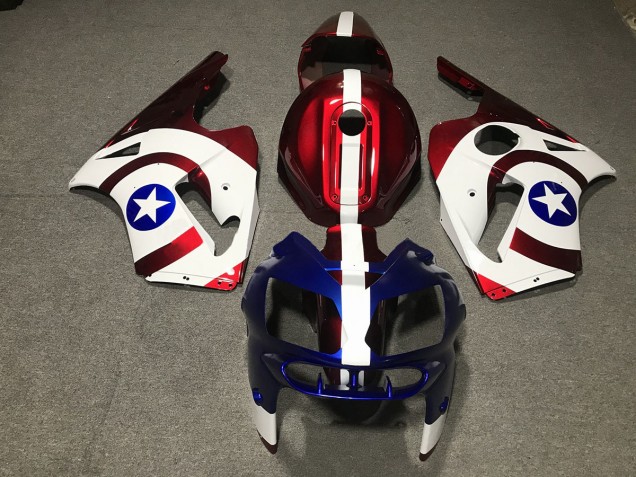 Captain America 2002-2005 Kawasaki ZX12R Motorcycle Fairing Captain America 2002-2005 Kawasaki ZX12R Motorcycle Fairing