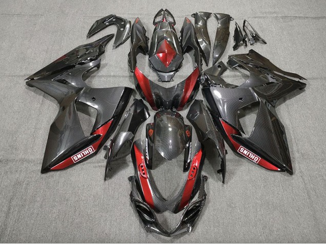 Carbon Fiber Red 2009-2016 Suzuki GSXR 1000 Motorcycle Fairing Carbon Fiber Red 2009-2016 Suzuki GSXR 1000 Motorcycle Fairing