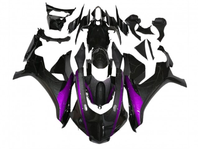 Carbon Fiber Style & Purple 2015-2019 Yamaha R1 Motorcycle Fairing Carbon Fiber Style & Purple 2015-2019 Yamaha R1 Motorcycle Fairing