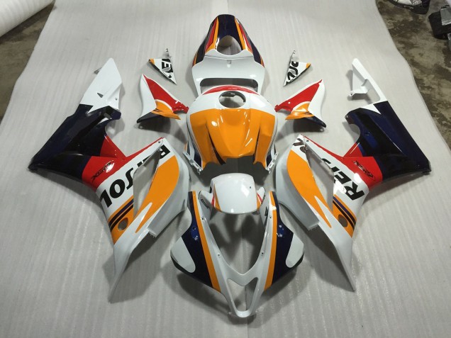 Custom White Repsol 2007-2008 Honda CBR600RR Motorcycle Fairing Custom White Repsol 2007-2008 Honda CBR600RR Motorcycle Fairing