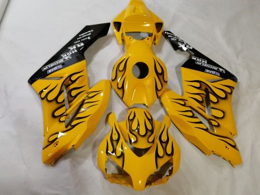 Custom Yellow Flame 2012-2016 Honda CBR1000RR Motorcycle Fairing