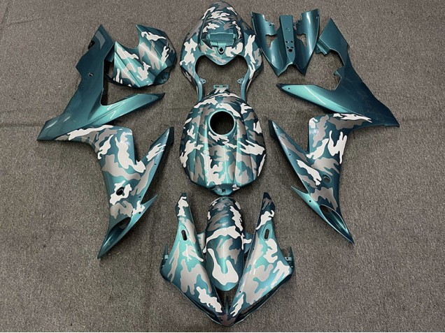 Dark Teal Camo 2004-2006 Yamaha R1 Motorcycle Fairing Dark Teal Camo 2004-2006 Yamaha R1 Motorcycle Fairing