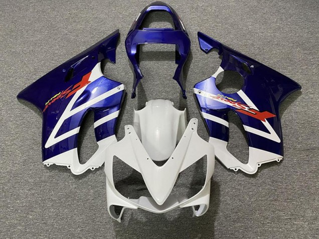 Deep Blue and White 2001-2003 Honda CBR600 F4i Motorcycle Fairing Deep Blue and White 2001-2003 Honda CBR600 F4i Motorcycle Fairing
