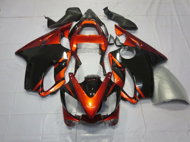 Deep Orange and Black 2001-2003 Honda CBR600 F4i Motorcycle Fairing Deep Orange and Black 2001-2003 Honda CBR600 F4i Motorcycle Fairing