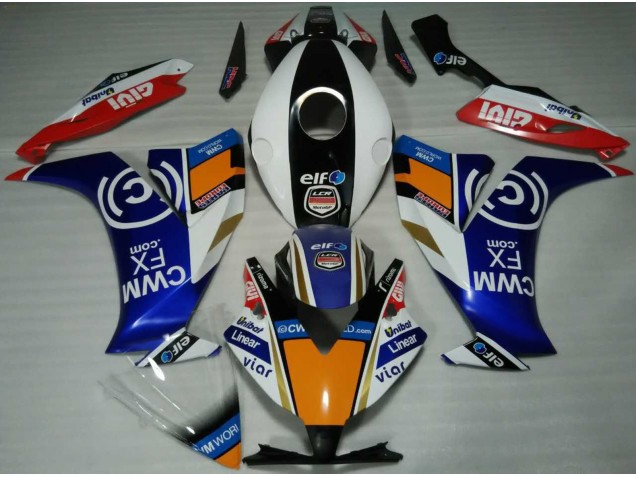 Elf Blue and Orange 2012-2016 Honda CBR1000RR Motorcycle Fairing Elf Blue and Orange 2012-2016 Honda CBR1000RR Motorcycle Fairing