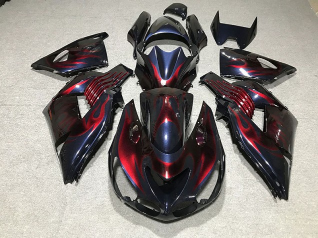 Flame 2006-2011 Kawasaki ZX14R Motorcycle Fairing Flame 2006-2011 Kawasaki ZX14R Motorcycle Fairing