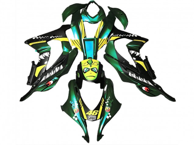 Forest Green Shark 2016-2019 Kawasaki ZX10R Motorcycle Fairing Forest Green Shark 2016-2019 Kawasaki ZX10R Motorcycle Fairing