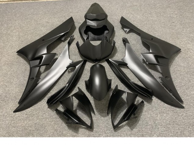 Full Matte Black 2006-2007 Yamaha R6 Motorcycle Fairing Full Matte Black 2006-2007 Yamaha R6 Motorcycle Fairing
