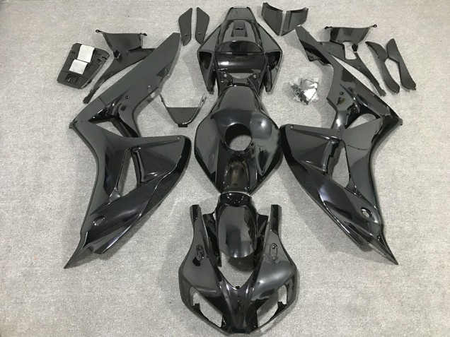 Gloss Black 2006-2007 Honda CBR1000RR Motorcycle Fairing Gloss Black 2006-2007 Honda CBR1000RR Motorcycle Fairing