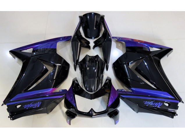 Gloss Black & Blue 2008-2012 Kawasaki Ninja 250 Motorcycle Fairing Gloss Black & Blue 2008-2012 Kawasaki Ninja 250 Motorcycle Fairing