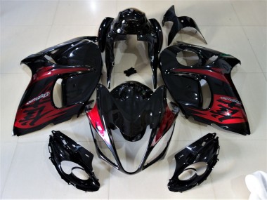 Gloss Black & Candy Red 2008-2020 Suzuki GSXR 1300 Hayabusa Motorcycle Fairing