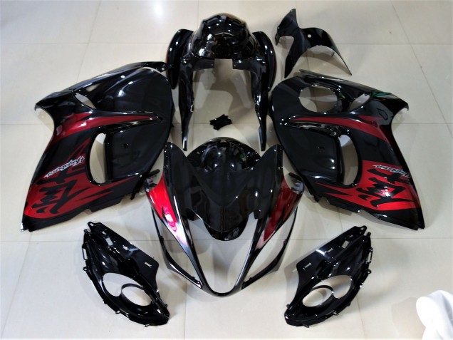 Gloss Black & Candy Red 2008-2020 Suzuki GSXR 1300 Hayabusa Motorcycle Fairing