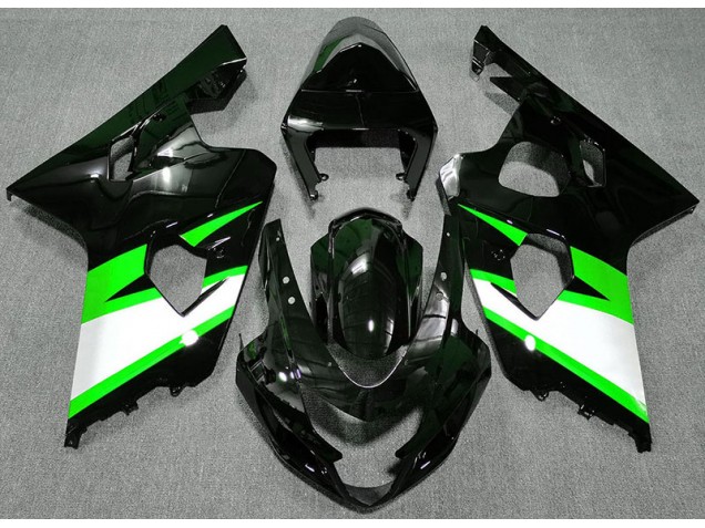 Gloss Black & Green 2004-2005 Suzuki GSXR 600-750 Motorcycle Fairing Gloss Black & Green 2004-2005 Suzuki GSXR 600-750 Motorcycle Fairing